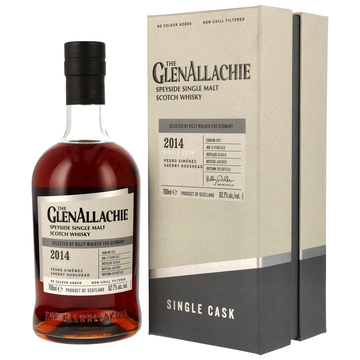 GlenAllachie 2014/2026 12 Jahre PX Sherry Hogshead #9371 62,7%