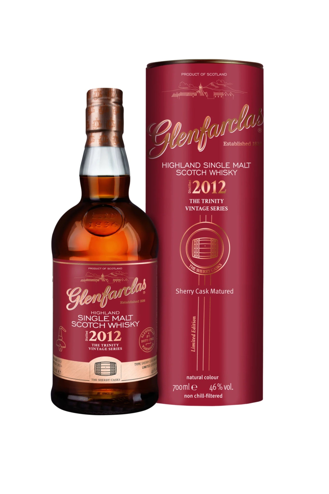 Glenfarclas 2012/2024 The Trinity Vintage Series Sherry Cask Matured 46% vol. 700ml - Maltimore - Premium Whisky Onlineshop