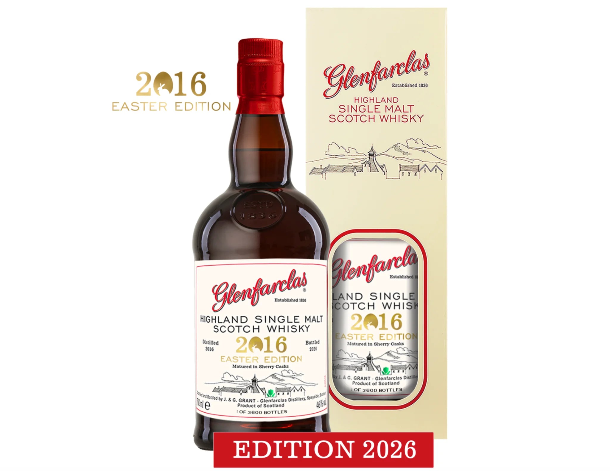 Glenfarclas Easter Edition 2016 Highland Single Malt Scotch Whisky 2026 mit Geschenkbox