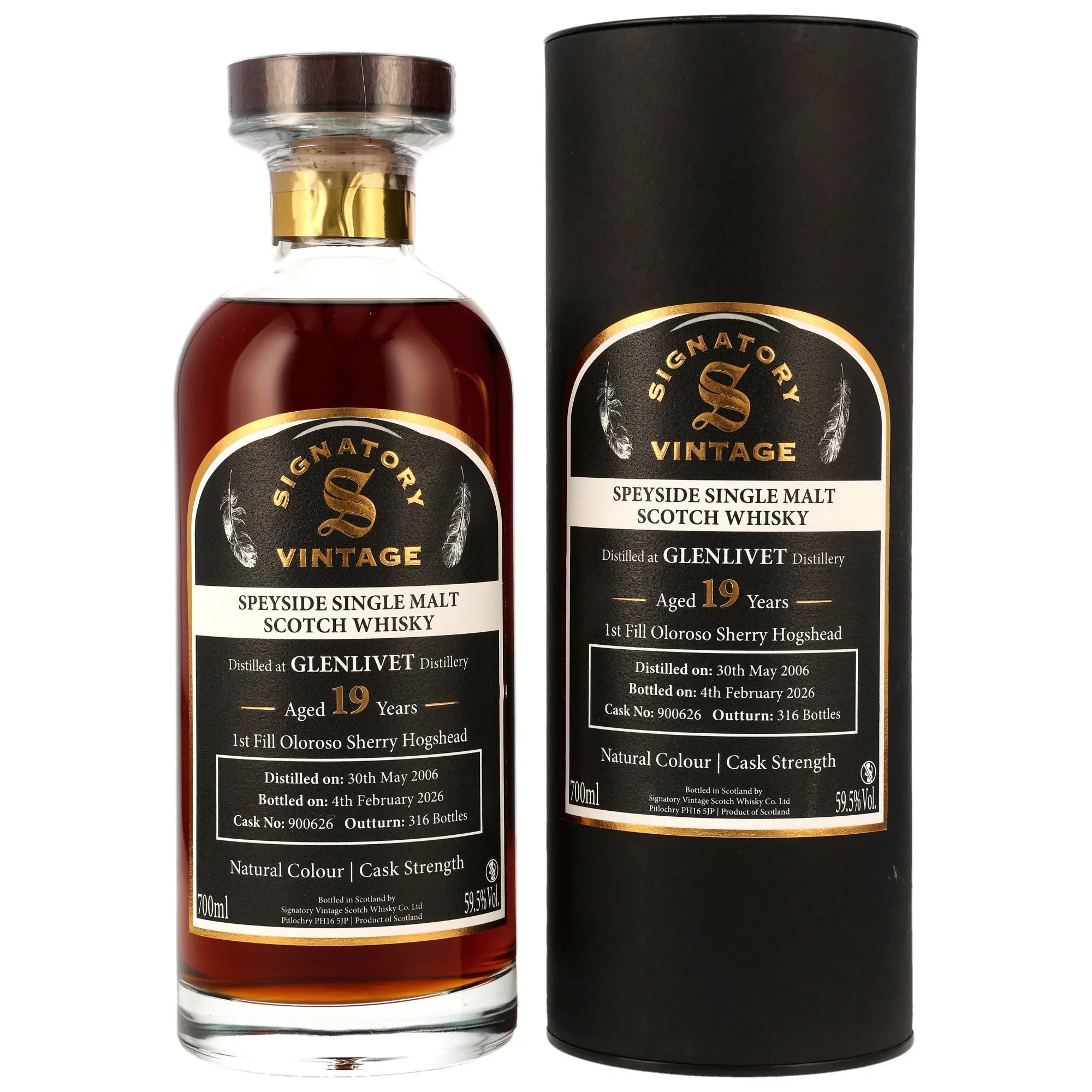 Glenlivet 2006/2026 1st Fill Oloroso Sherry Hogshead 900626 Signatory Ibisco 59,5% vol. 700ml 1 - Maltimore.de - Premium Whisky Onlineshop