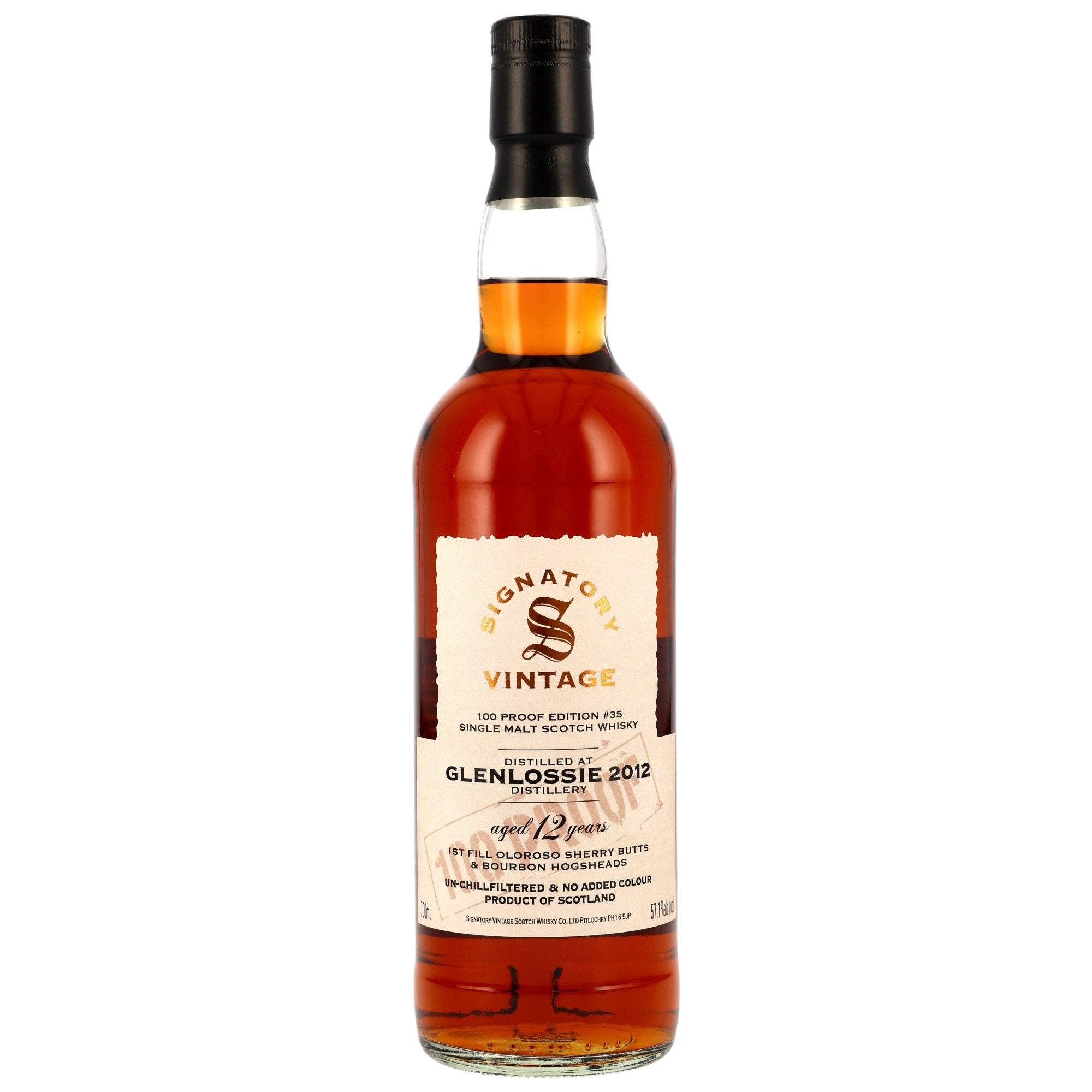 Glenlossie 2012/2025 12 Jahre Signatory 100 PROOF Edition #35 57% vol. 700ml 1 - Maltimore - Premium Whisky Onlineshop