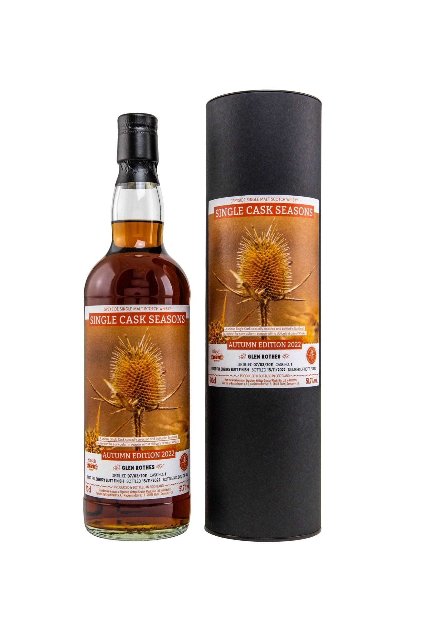 Glenrothes 2011/2022 SV Single Cask Seasons Autumn 2022 #1 51,7% 700ml 1 - Maltimore - Premium Whisky Onlineshop