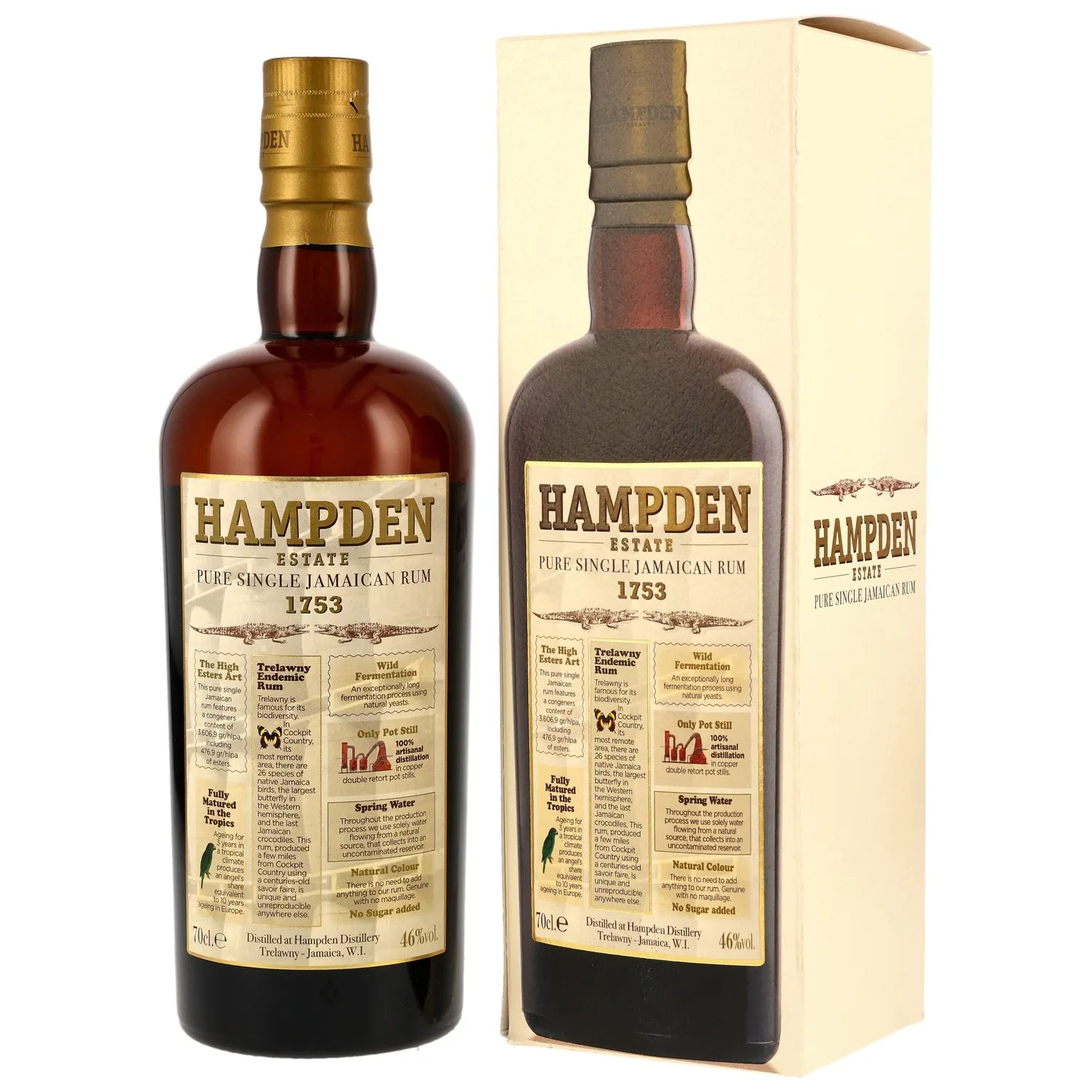 Hampden 1753 - 3 y.o. Pure Single Jamaican Rum 46% vol. 700ml 1 - Maltimore - Premium Whisky Onlineshop