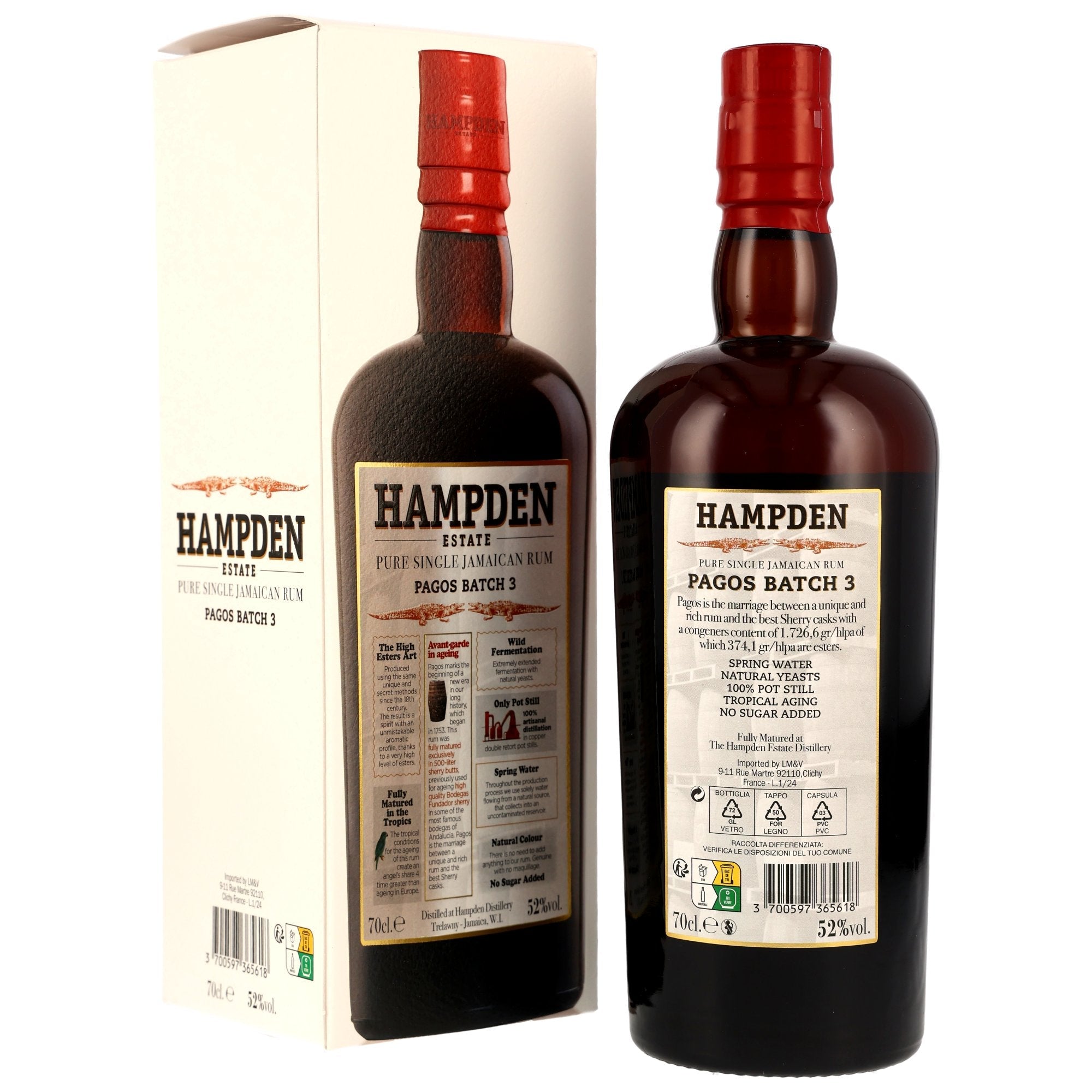 Hampden Pagos - Batch #3/2024 Pure Single Jamaican Rum 52% vol. 700ml 2 - Maltimore - Premium Whisky Onlineshop