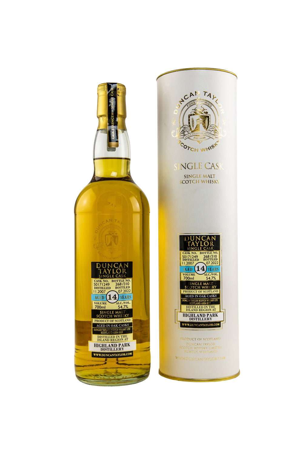 Highland Park 2007/2022 DT 14 Jahre #50171249 Single Cask Duncan Taylor 54,7% vol. 700ml 1 - Maltimore - Premium Whisky Onlineshop