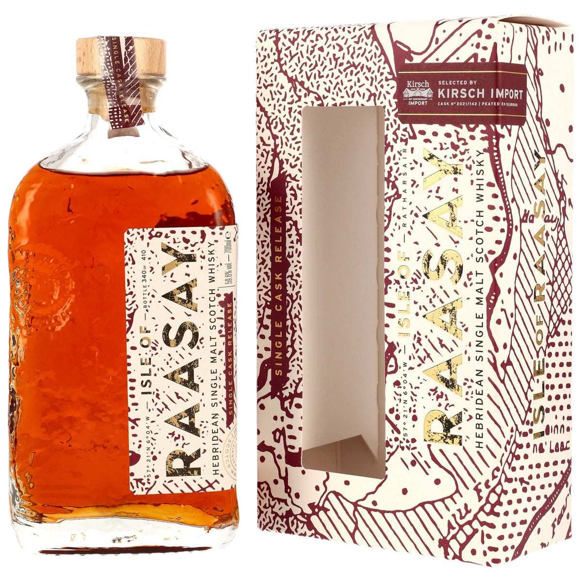 Isle of Raasay 2021/2026 Ex-Oloroso Sherry Barrique #21/142 59,6% vol. 700ml – Vorderansicht