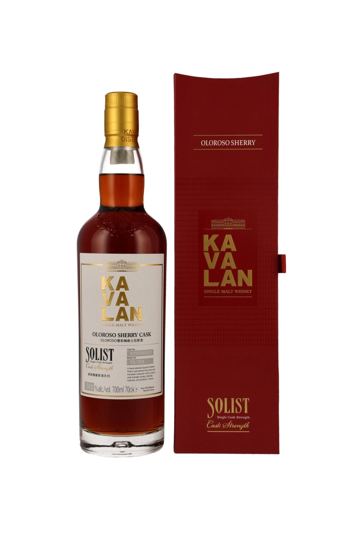 KAVALAN Solist Oloroso Sherry Cask Cask Strength 54% vol. 700ml 1 - Maltimore - Premium Whisky Onlineshop