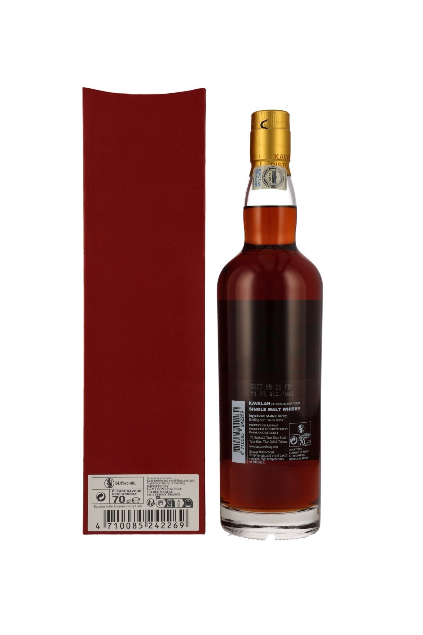 KAVALAN Solist Oloroso Sherry Cask Cask Strength 54% vol. 700ml - Maltimore - Premium Whisky Onlineshop