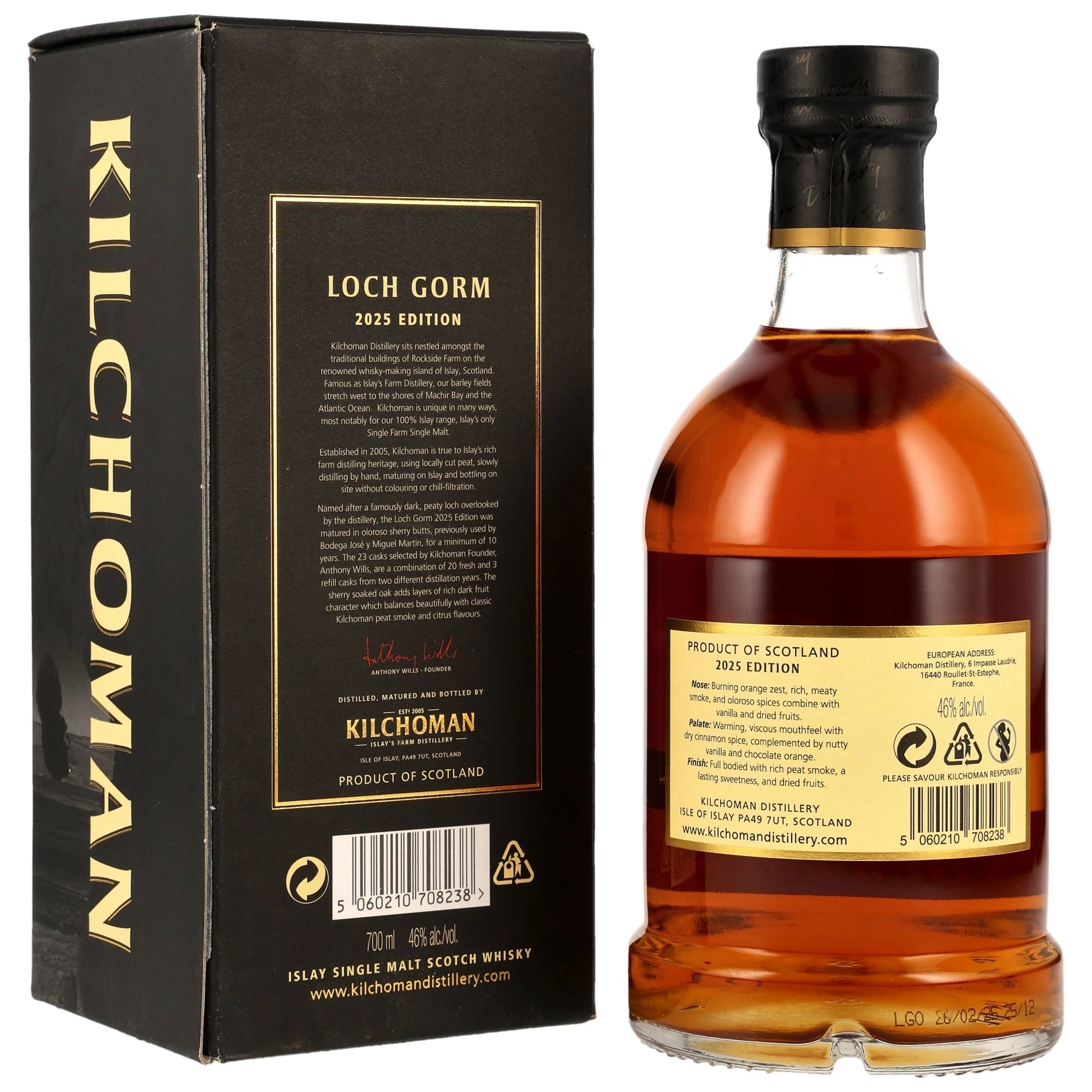 Kilchoman Loch Gorm 2026 Limited Edition 100 % Oloroso Sherry 46% vol.