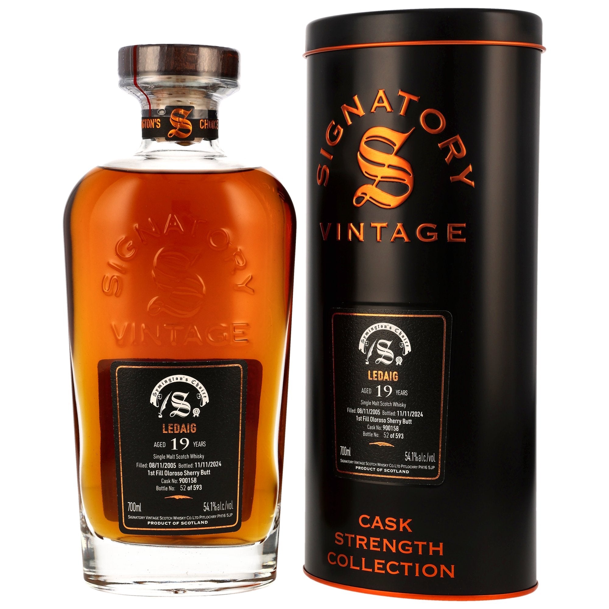 Ledaig 2005/2024 - 19 y.o. - 1st Fill Oloroso Butt #900158 Sig 54,1% vol 700ml 1 - Maltimore - Premium Whisky Onlineshop