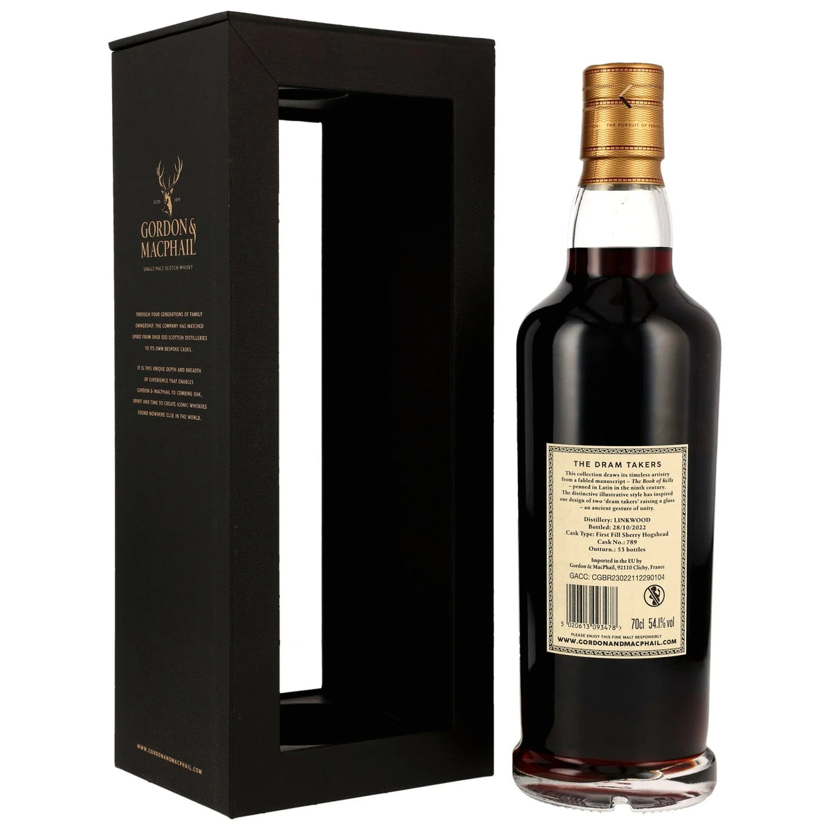 Linkwood 1966/2022 - 56 Jahre - 1st Fill Sherry Cask #789 - G&M The Dram Takers Collection 54,1% vol. 700ml