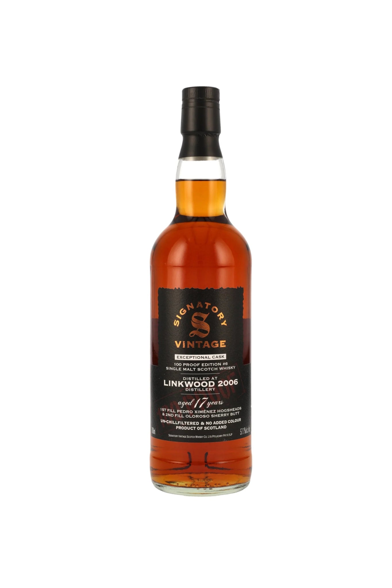 Linkwood 2006 SV 17Jahre Signatory 100 PROOF Exceptional Cask Edition #6 57,1% 700ml - Maltimore - Premium Whisky Onlineshop