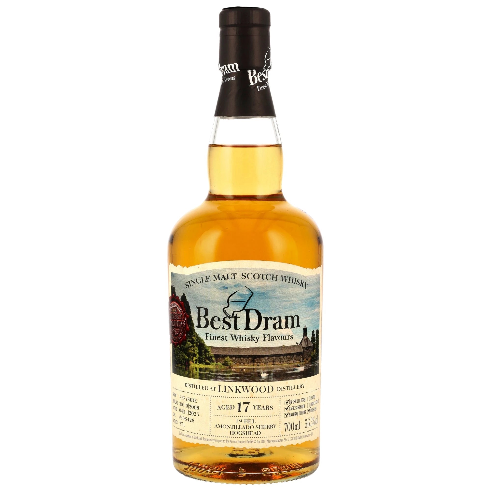 Linkwood 2008/2025 1st Fill Amontillado Sherry Hogshead 306428 (Best Dram) 56,3% vol. 700ml 1 - Maltimore.de - Premium Whisky Onlineshop