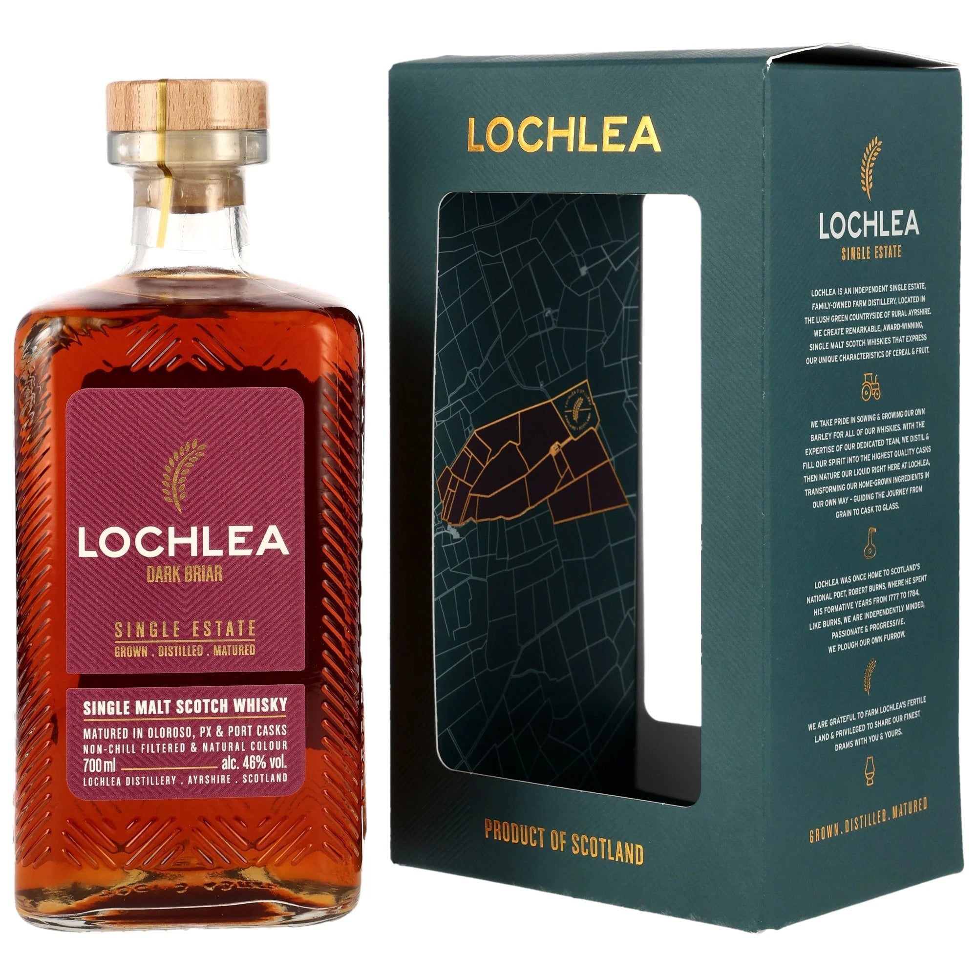 Lochlea Distillery Dark Briar - Oloroso, PX Sherry & Port Casks 46% vol. 700ml 1 - Maltimore.de - Premium Whisky Onlineshop