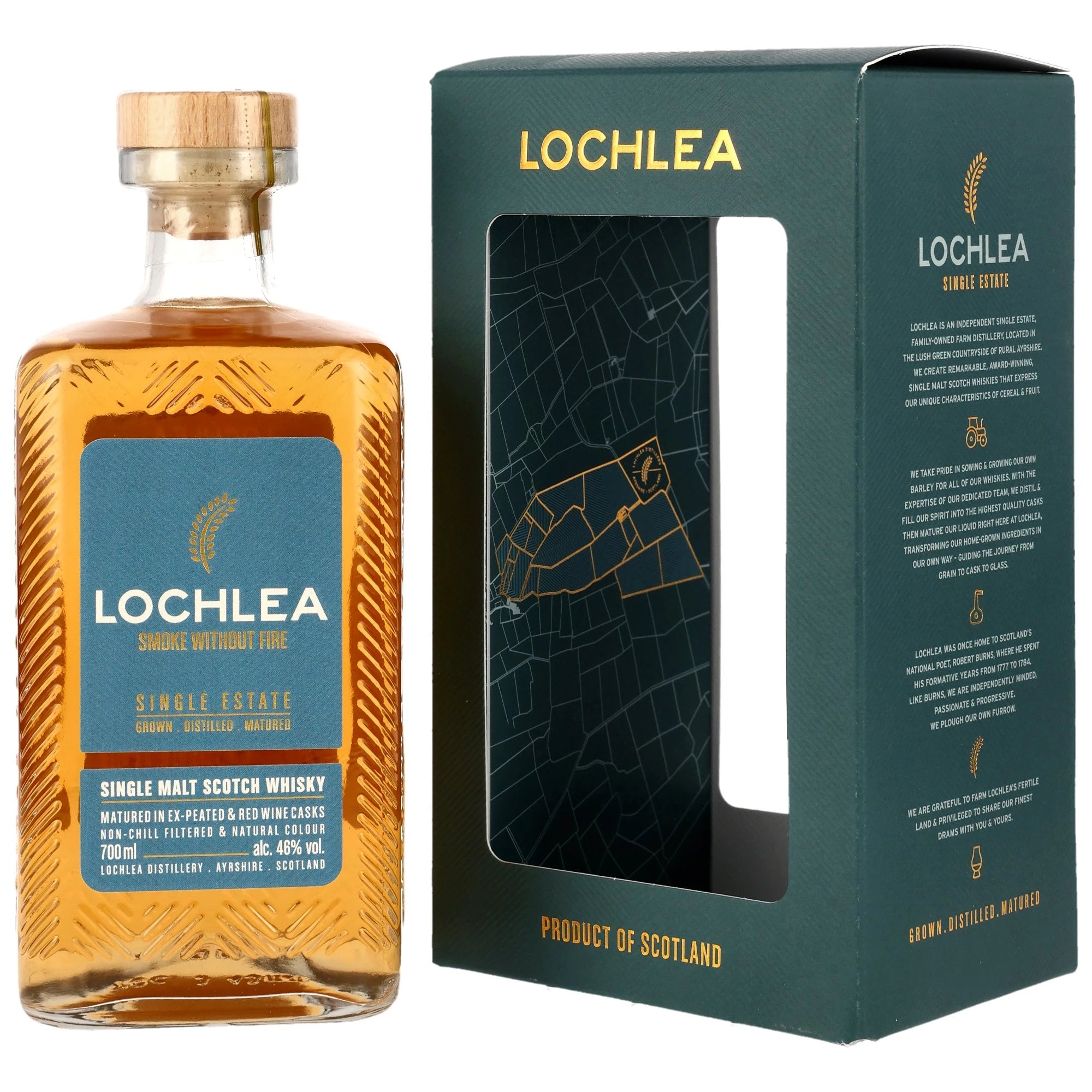 Lochlea Distillery Smoke Without Fire - Ex - Peated & Red Wine Casks 46% vol. 700ml 1 - Maltimore.de - Premium Whisky Onlineshop