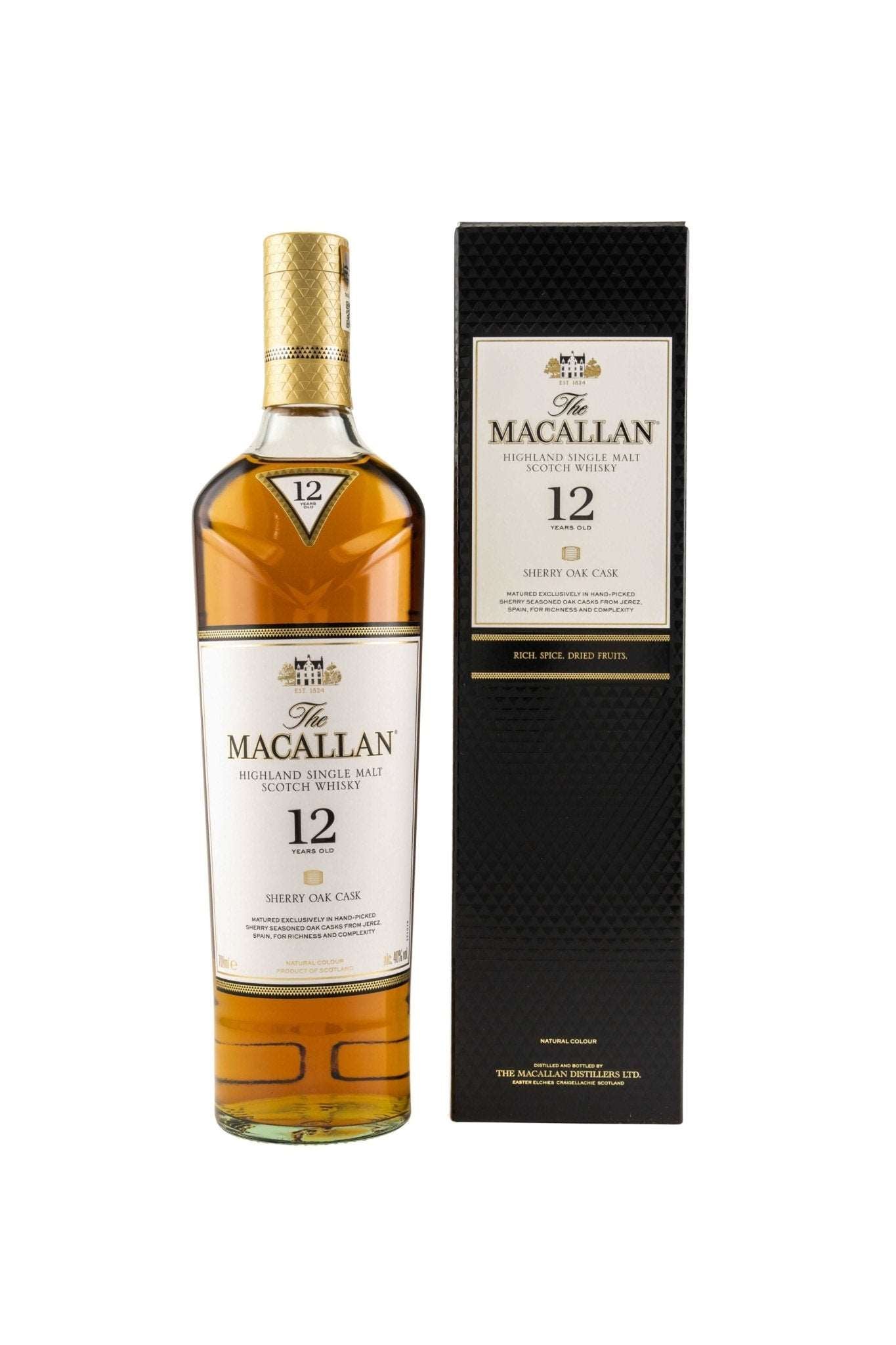 Macallan 12 Jahre Sherry Cask Single Malt Scotch Whisky 40% vol. 700ml 1 - Maltimore - Premium Whisky Onlineshop