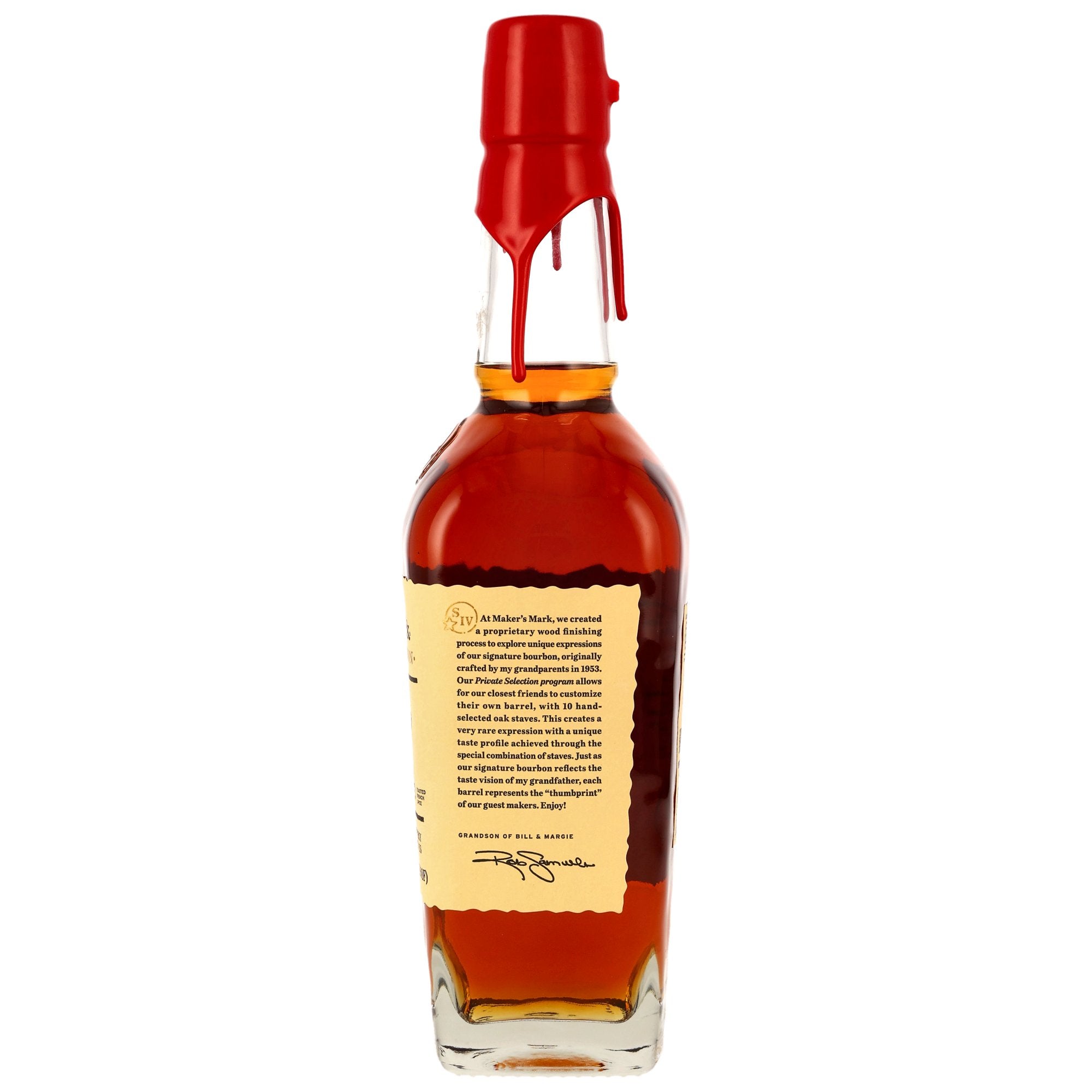 Maker's Mark Private Selection 50th Anniversary Kirsch Import Rückseite