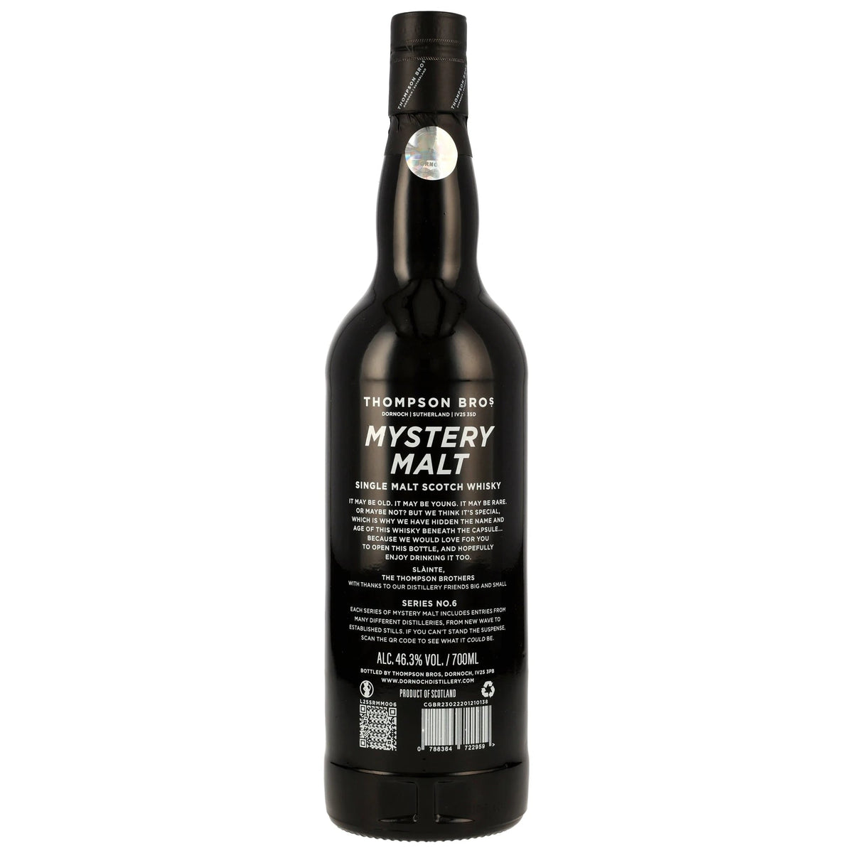 Mystery Malt Series 6 Single Malt Scotch Whisky Thompson Bros. 46,3% vol. 700ml 2 - Maltimore.de - Premium Whisky Onlineshop