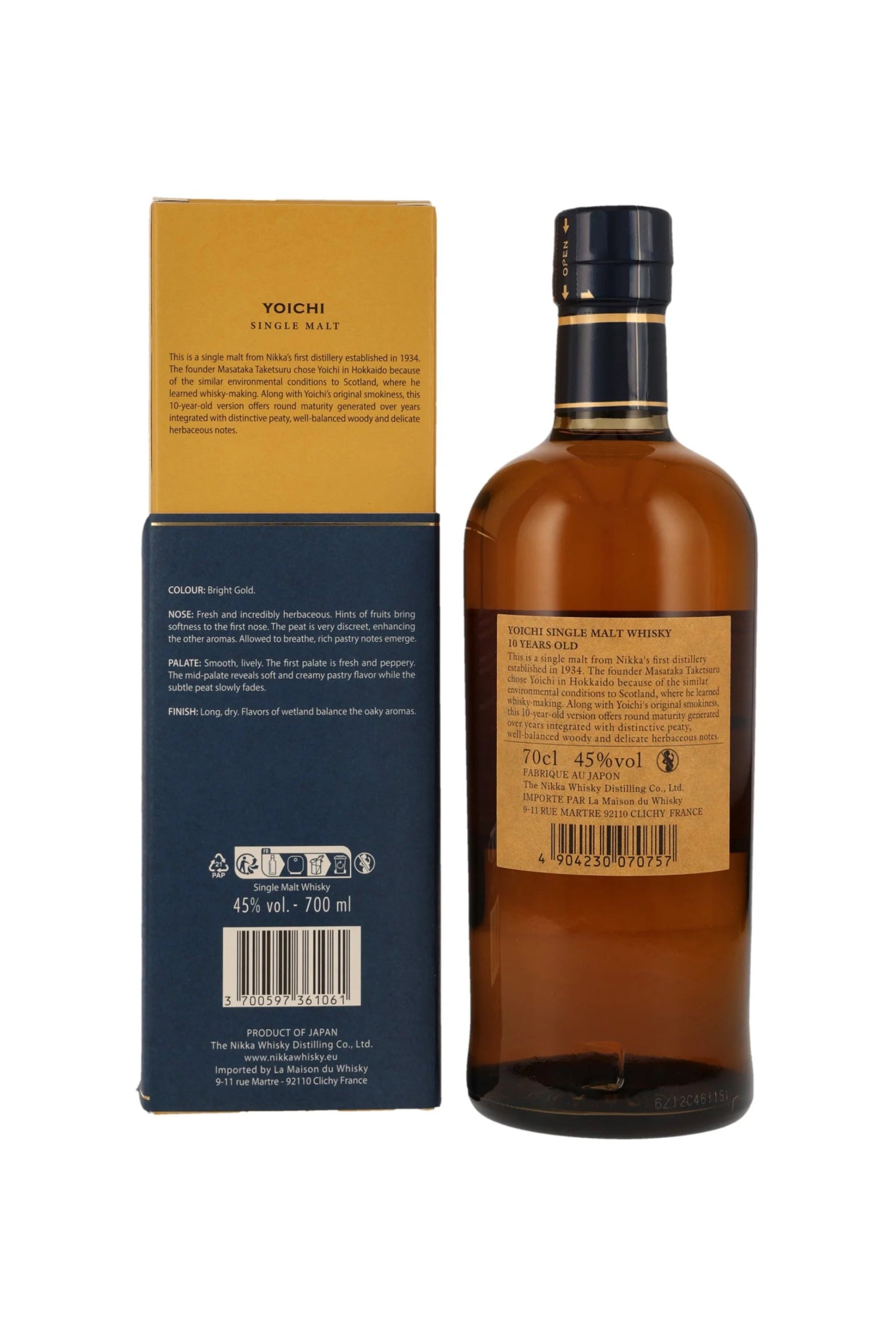 Nikka Yoichi 10 Jahre Single Malt Japanese Whisky 20ppm 45% vol. 700ml - Maltimore - Premium Whisky Onlineshop