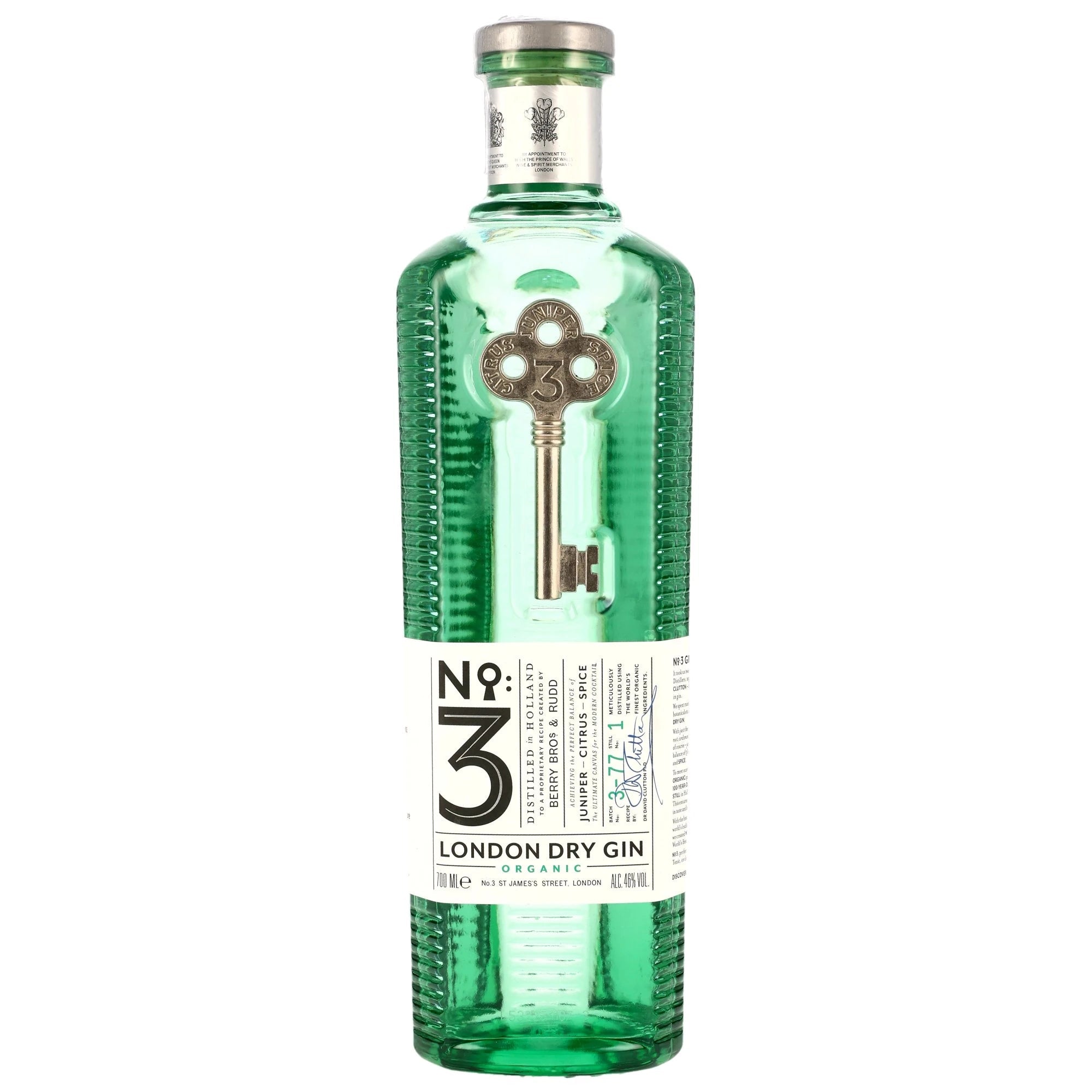 No.3 London Dry Gin Organic 46% vol. 700ml 1 - Maltimore.de - Premium Whisky Onlineshop
