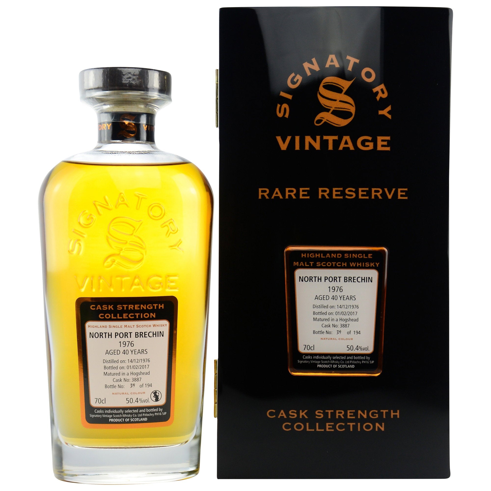 North Port Brechin 1976/2017 40 Jahre Fass #3887 Signatory Rare Reserve 50,4% vol. 700ml