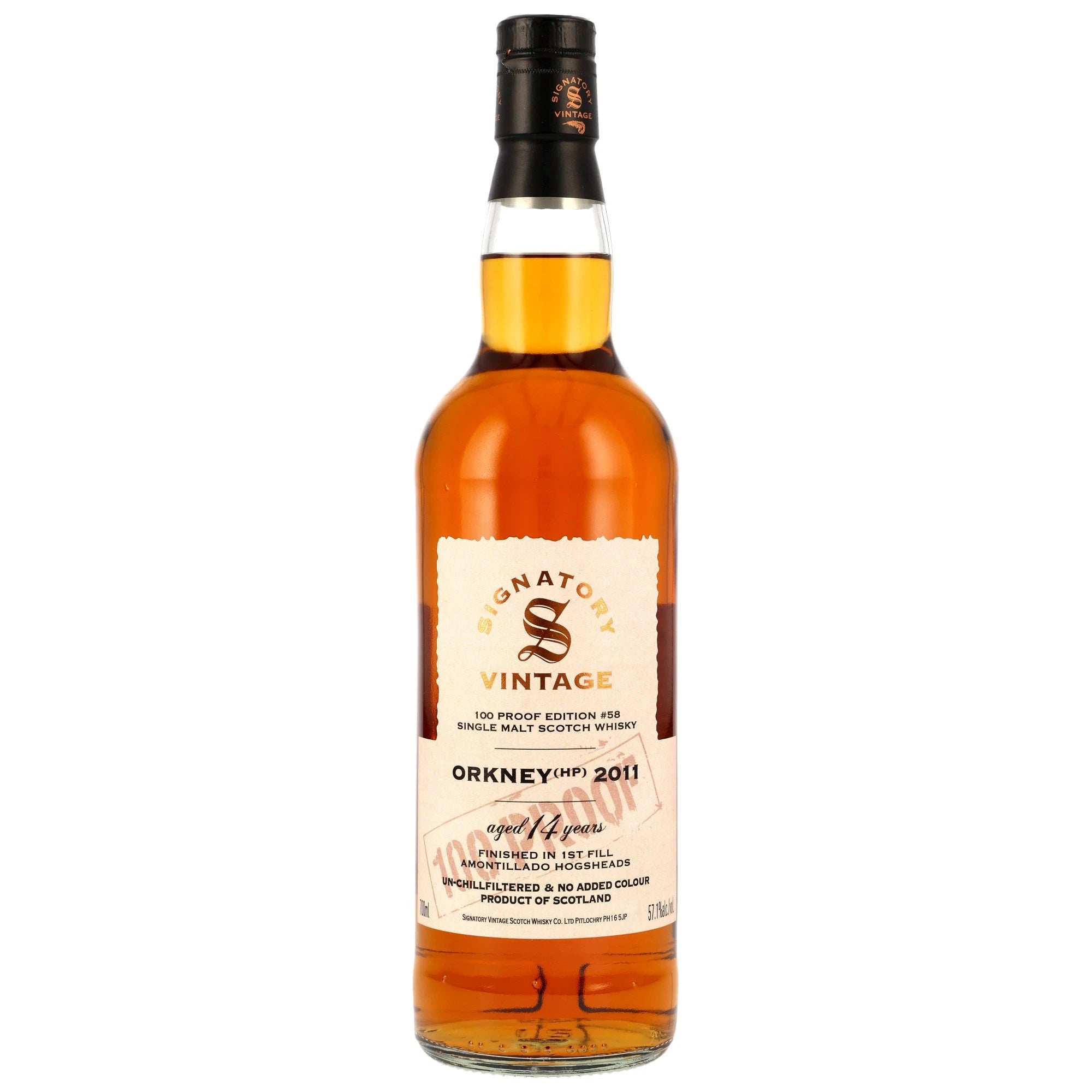 Orkney (HP) 2011/2025 Amontillado Finish Signatory 100 Proof Edition 58 57,1% vol. 700ml 1 - Maltimore.de - Premium Whisky Onlineshop