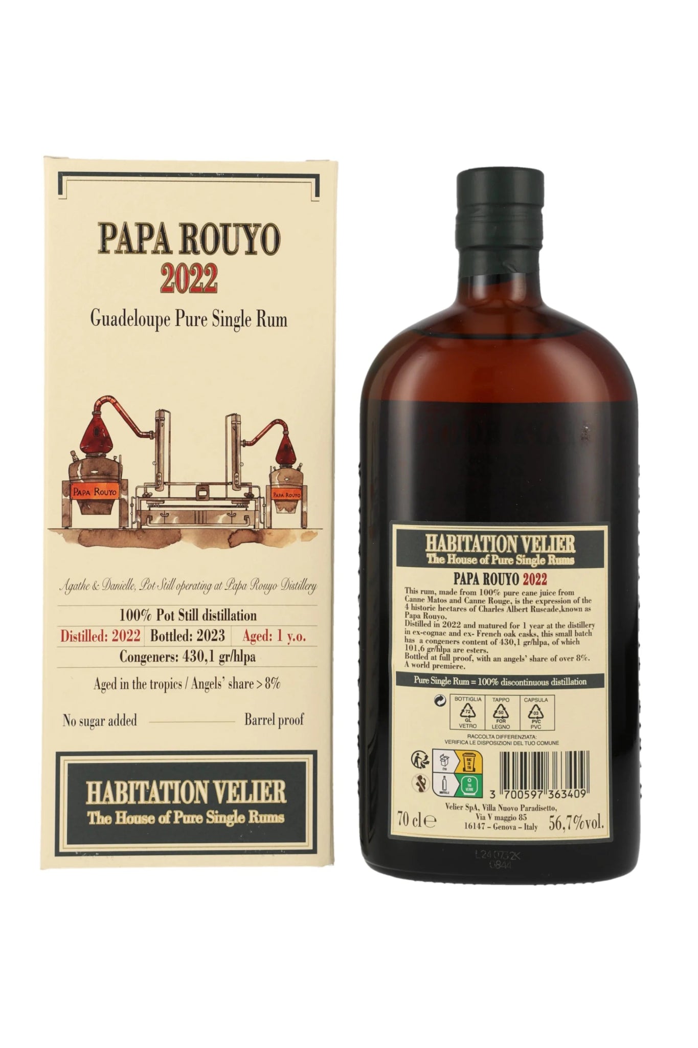 PAPA ROUYO 2022/2023 Guadeloupe Rum Habitation Velier 56,7% vol. 700ml - Maltimore - Premium Whisky Onlineshop