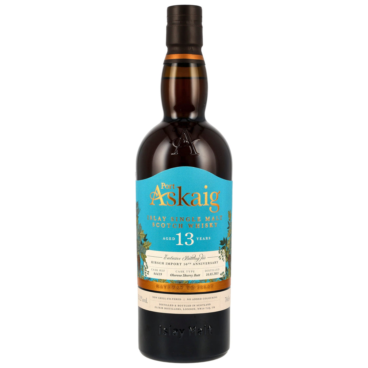 Port Askaig 2013/2026 13 Jahre Oloroso Sherry Butt #4419 53,2% vol. 700ml – Vorderansicht