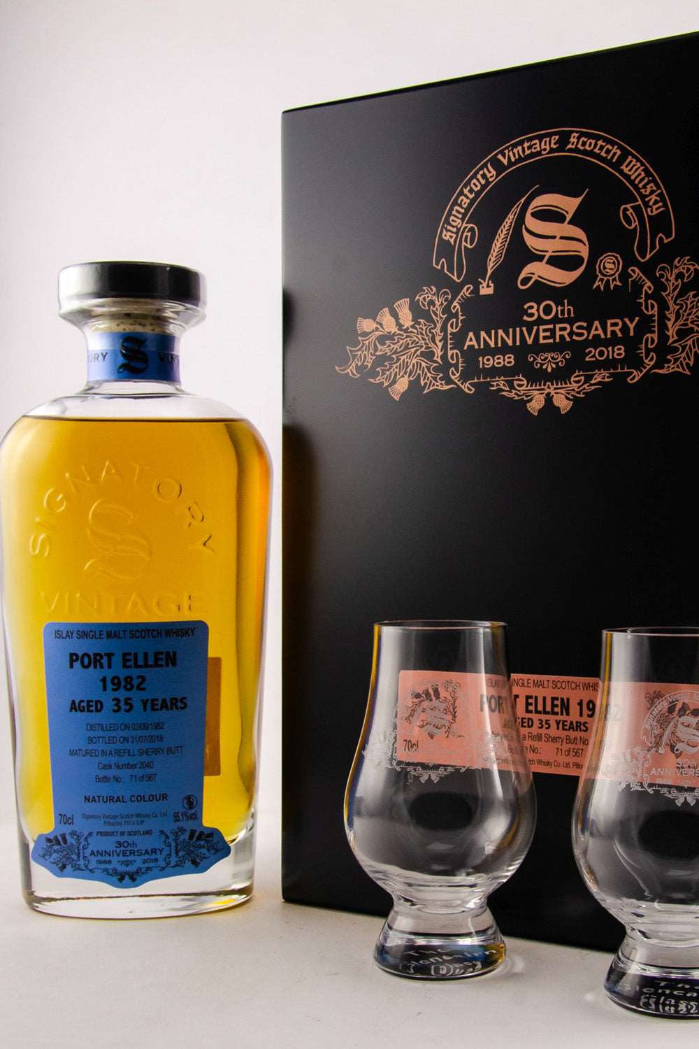 Port Ellen 1982 SV #2040 30th Anniversary Signatory Vintage + 2 Gläser 55,1% vol. 700ml 2 - Maltimore - Premium Whisky Onlineshop