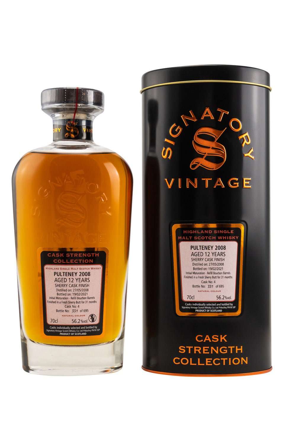 Pulteney 2008/2021 Signatory Cask Strength Fresh Sherry Butt #4 56,2% vol. 700ml 1 - Maltimore - Premium Whisky Onlineshop