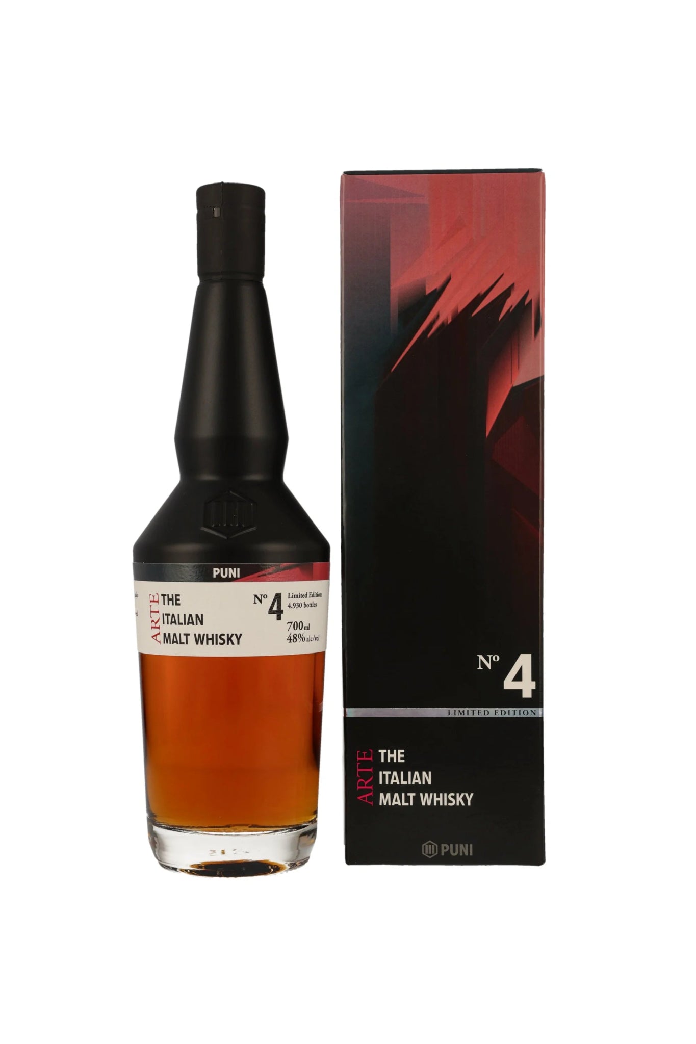 Puni Arte No.4 Merlot Wine Casks 5 Jahre The Italian Malt Whisky 48% vol. 700ml 1 - Maltimore - Premium Whisky Onlineshop