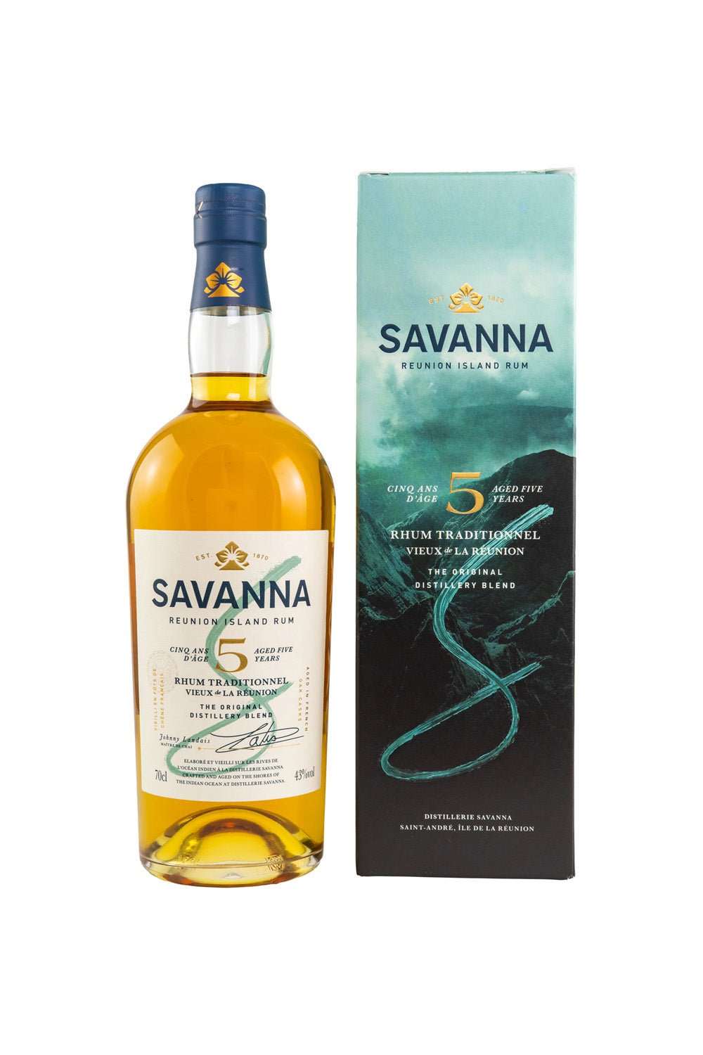 Savanna 5 Jahre Rhum Traditionnel Vieux de la Reúnion Island Rum 43% vol. 700ml 1 - Maltimore - Premium Whisky Onlineshop