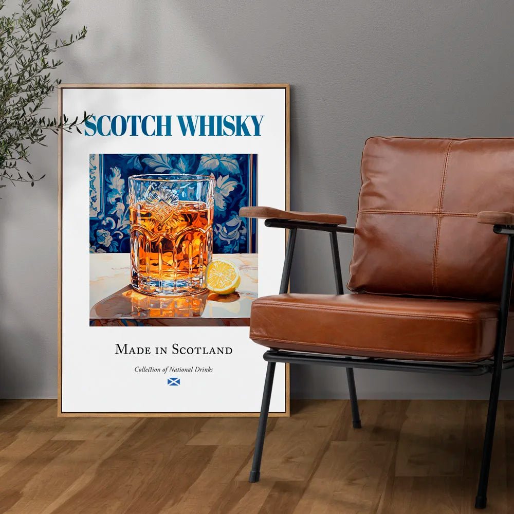 SCOTCH WHISKY Weltkarte – Leinwanddruck Wandbild für Zuhause, Restaurant, Bar und Gentlemen's Club, Whiskey Distillerien Deko Poster 6 - Maltimore - Premium Whisky Onlineshop