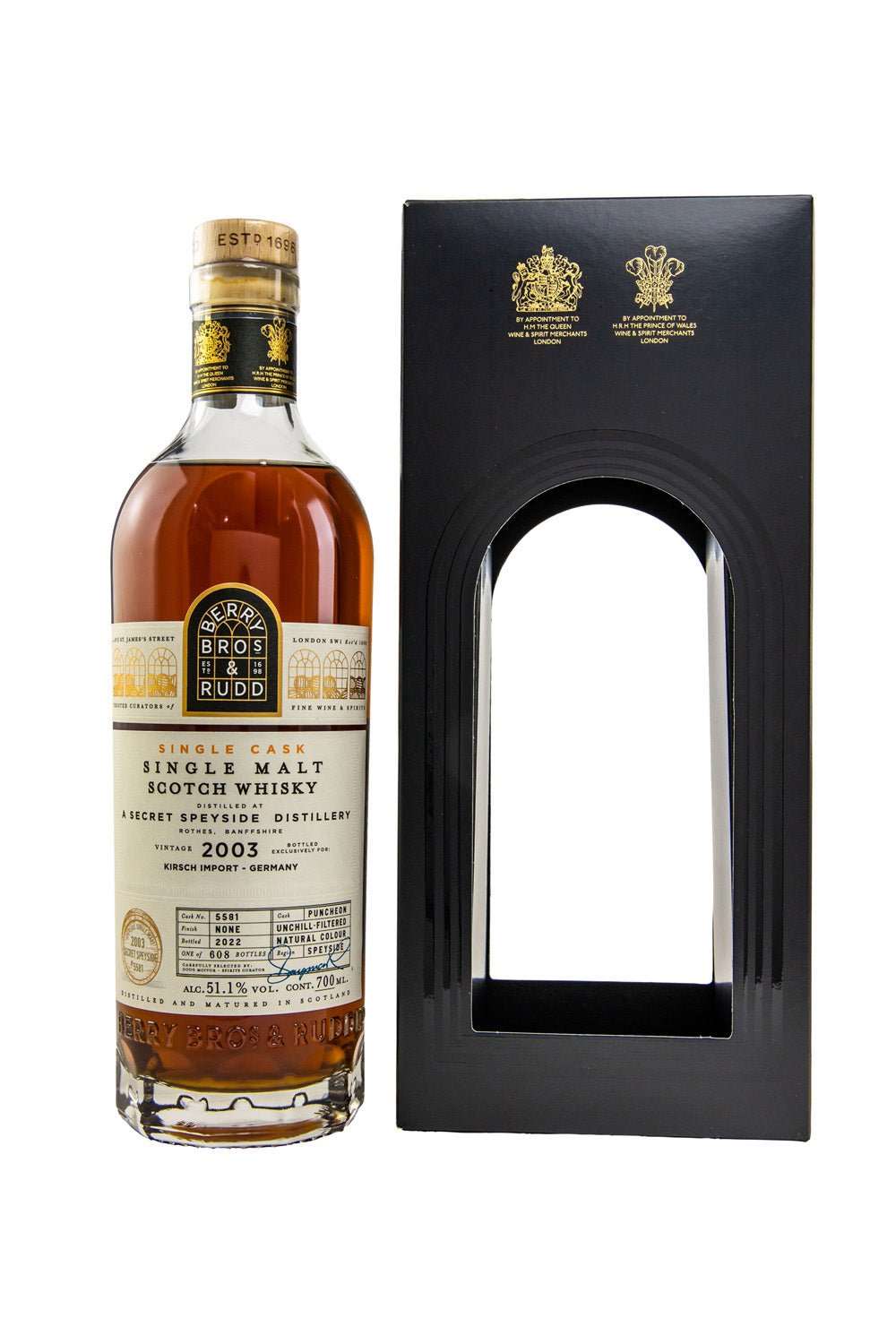 Secret Speyside 2003 BR Berry Brothers Sherry Puncheon for Kirsch #5581 51,1% vol. 700ml 1 - Maltimore - Premium Whisky Onlineshop