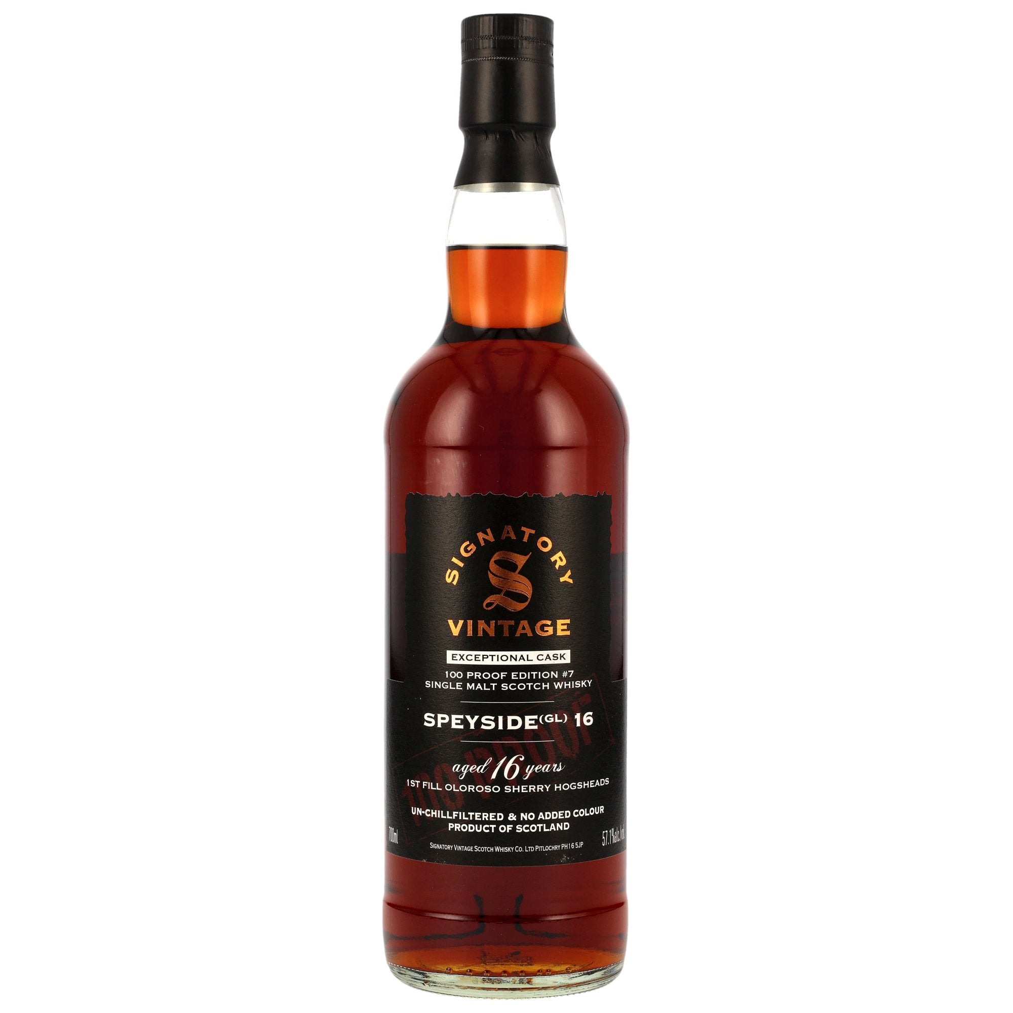 Speyside (GL) - 16 y.o. - Signatory 100 PROOF Exceptional Cask Edition #7 57,1% vol. 700ml 1 - Maltimore - Premium Whisky Onlineshop