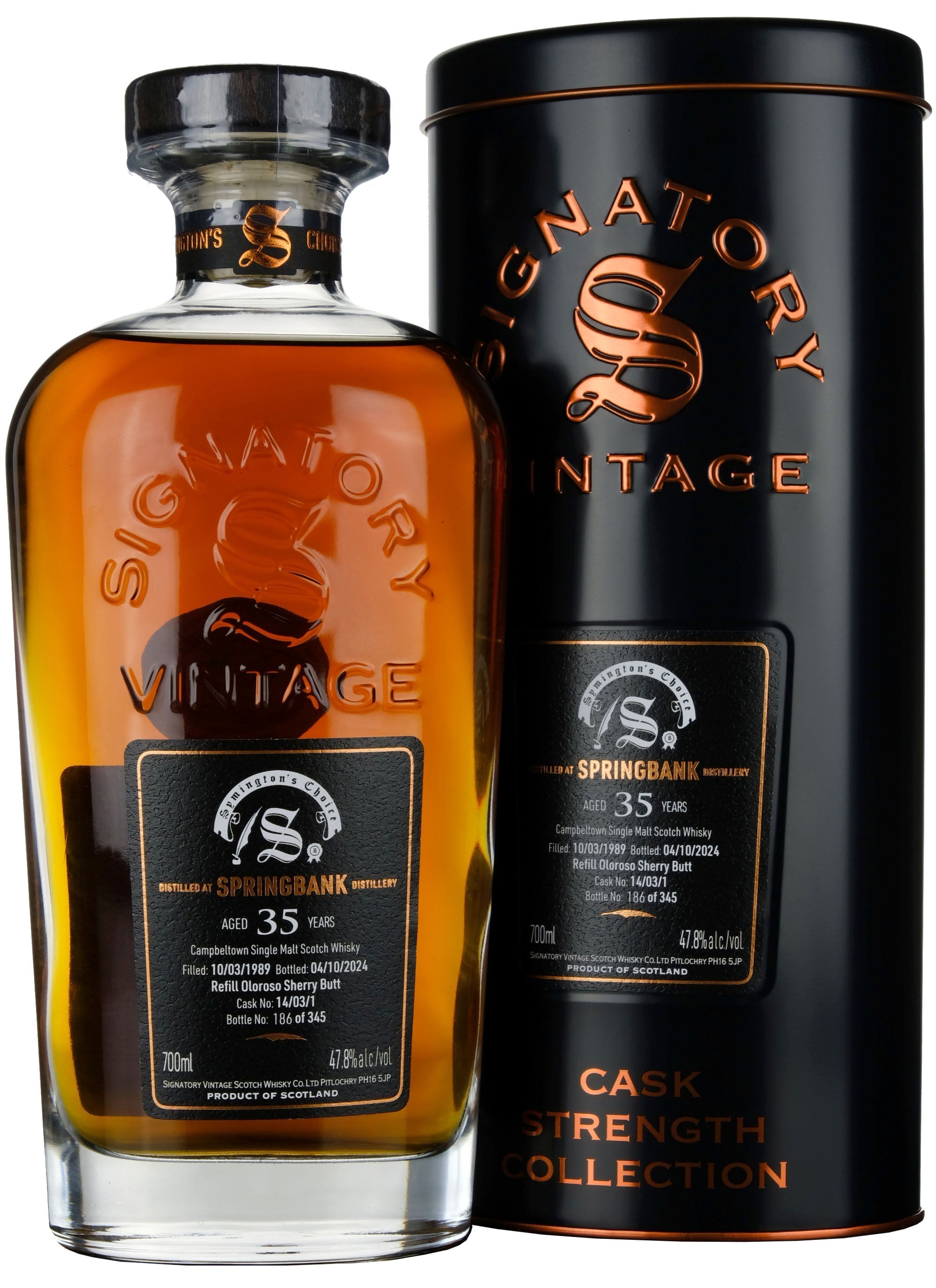 Springbank 1989/2024 35 Jahre Refill Oloroso Sherry Butt #14/03/1 Signatory Symington's Choice 47,8% vol. 700ml