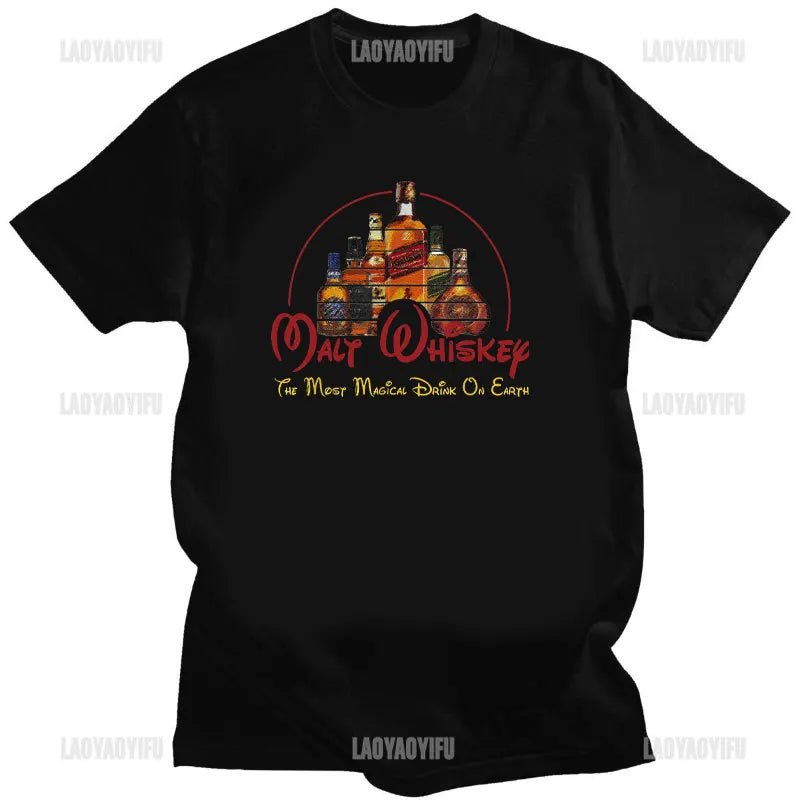 T-Shirt Vintage Malt Whiskey T Shirt Whisky Shirt Singe Malt Lover Tees Geschenk Disney Style 3 - Maltimore - Premium Whisky Onlineshop