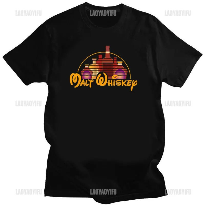 T-Shirt Vintage Malt Whiskey T Shirt Whisky Shirt Singe Malt Lover Tees Geschenk Disney Style 11 - Maltimore - Premium Whisky Onlineshop