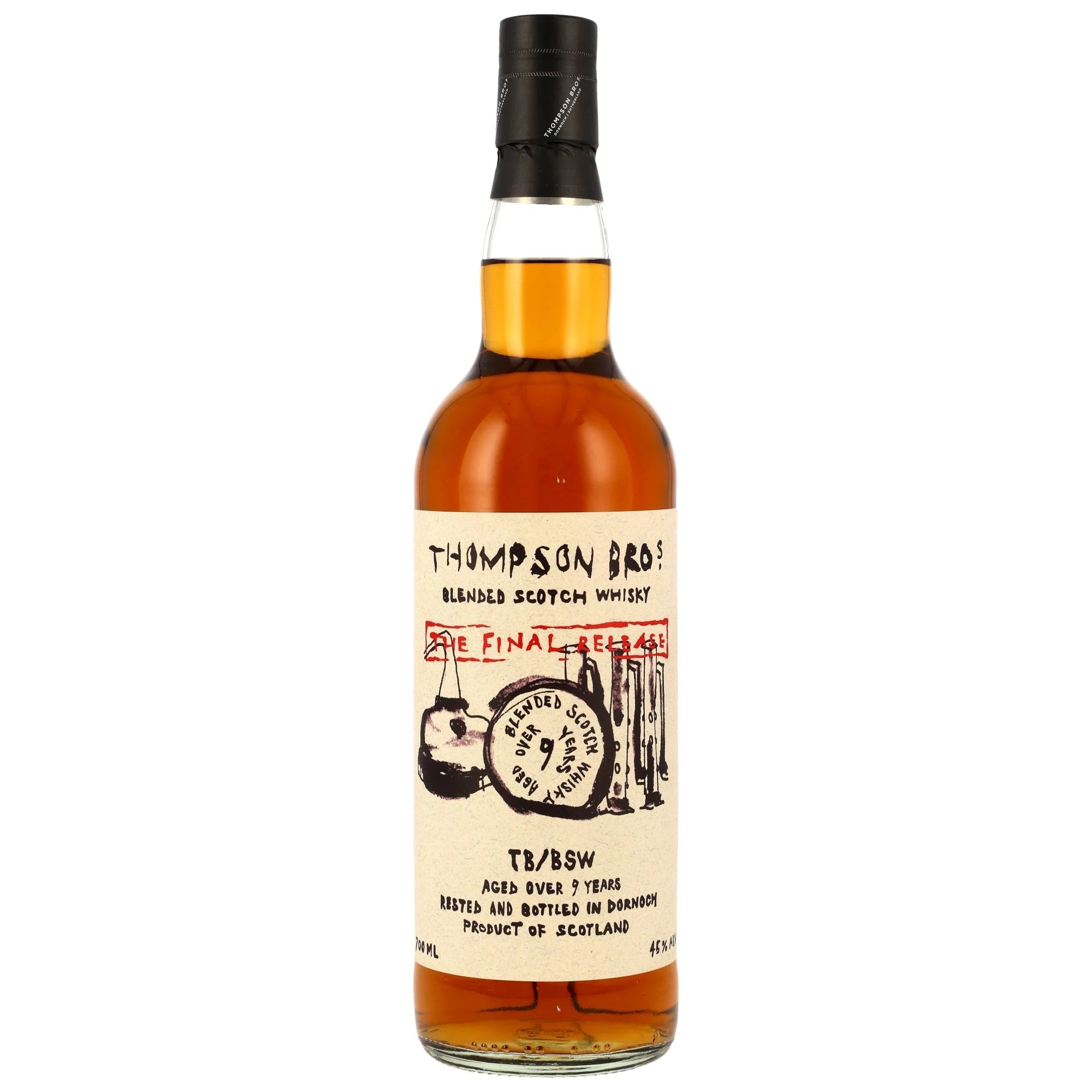 TB/BSW Blended Scotch Whisky 9 y.o. Final Release Thompson Bros. 45% vol 700ml