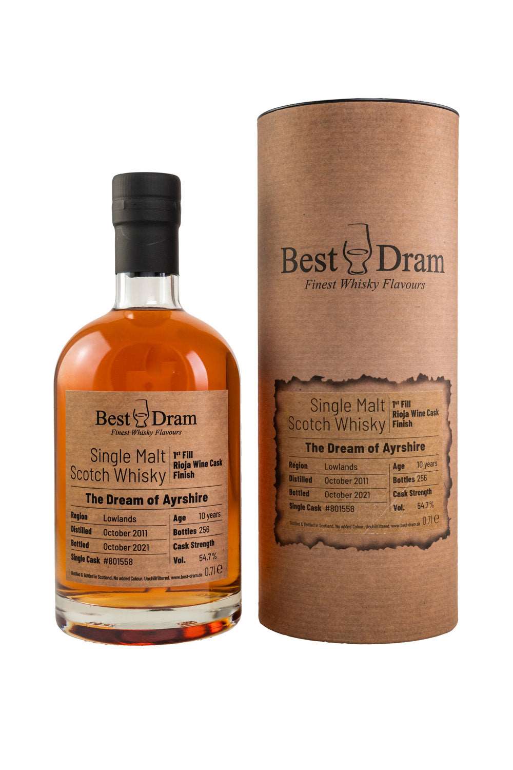 The Dream of Ayrshire 2011/2021 10 Jahre #801558 Best Dram Rioja Cask 54,7% 700ml 1 - Maltimore - Premium Whisky Onlineshop