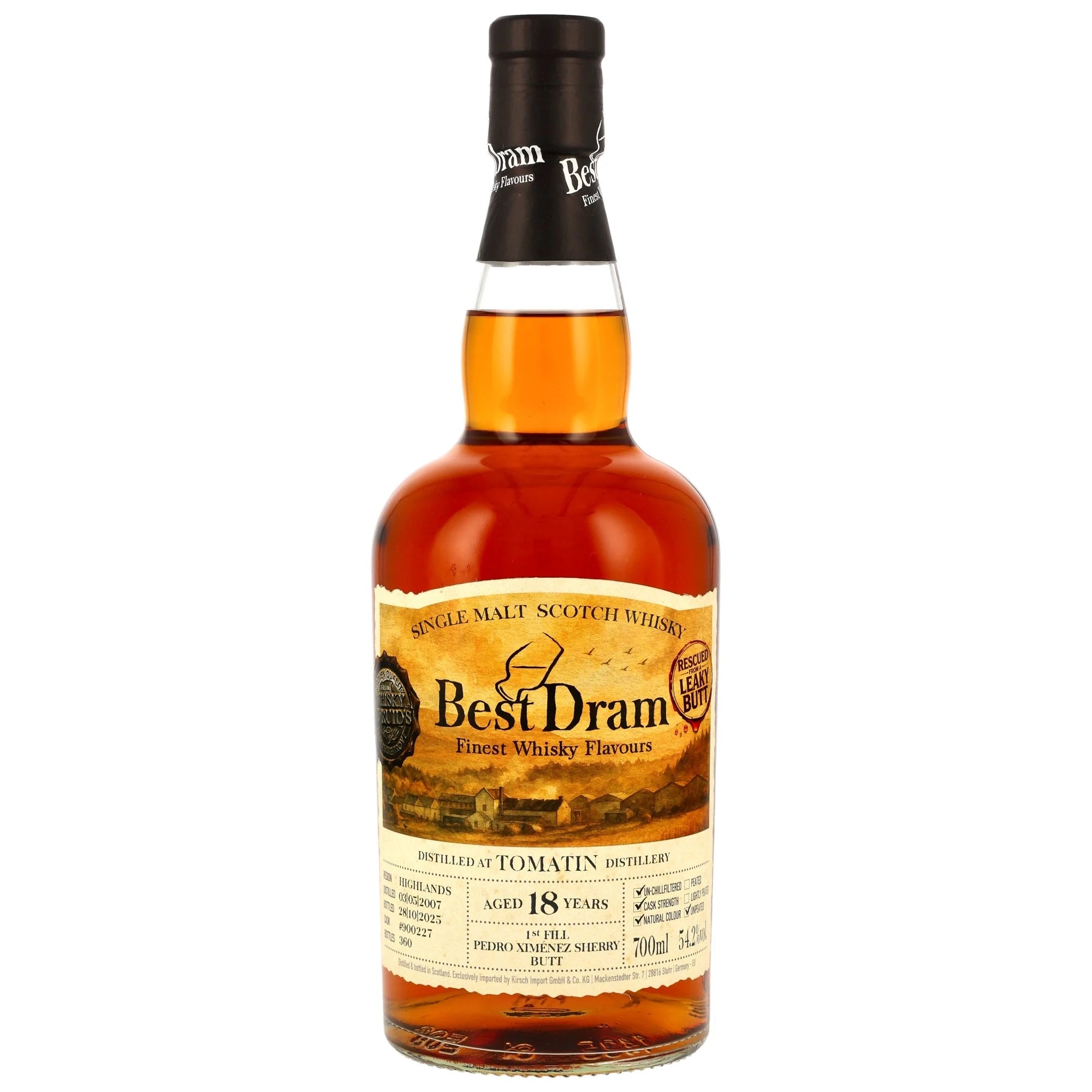 Tomatin 2007/2025 1st Fill PX Sherry Butt 900227 (Best Dram) 55,4% vol. 700ml 1 - Maltimore.de - Premium Whisky Onlineshop
