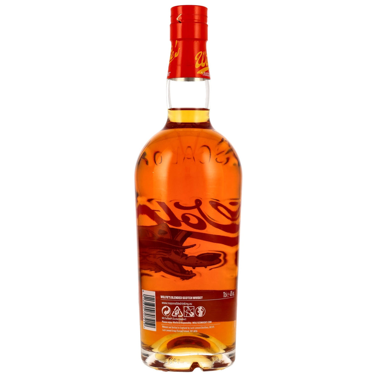 Wolfie's Blended Scotch Whisky (Wolfies) – Rückseite 40% vol. 700ml